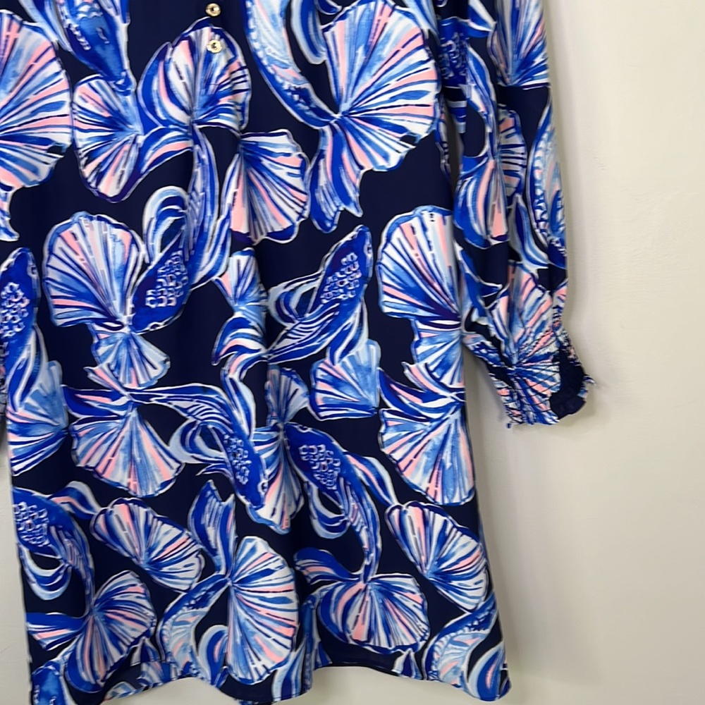 Lilly Pulitzer Blue Floral Mini Dress - Picture 4 of 11